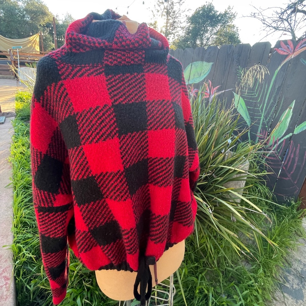 Red and black sweater